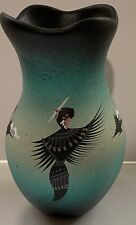 Signed Daisy Dineh Native American Pottery Vase Mystic Maiden Navajo Art picture