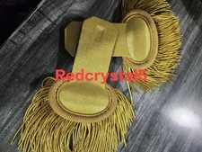 Gold Bullion Shoulder Epaulettes with Heavy Spiral Fringe,Marching Band Epaulete picture