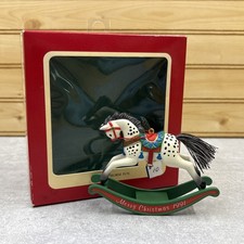 Vintage Carlton Cards Christmas Ornament Rocking Horse Fun 1991 Heirloom picture