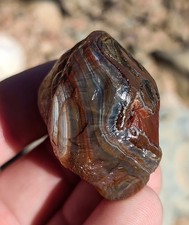 Lake Superior Agate, 1.5oz Beautiful Red & Blue Quartz Tipped Display Agate picture