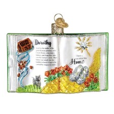 Old World Christmas THE WONDERFUL WIZARD OF OZ BOOK (32752) Glass Orn. w/OWC Box picture