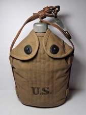 Original WW1 Cavalry Mounted Canteen Set All 1917 Vet ID NICE EARLY WWI RIA picture
