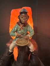 Vintage Shiwan Pottery Monkey Drummer Figurine picture