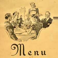 Vintage 1943 WW2 Restaurant Menu Evansville Indiana picture