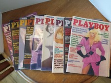 1984 Year Issue Playboy Magazine LOT of 9 w/ Centerfolds Newsstand picture