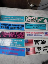  Vintage 80's 90's Bumper Sticker Lot Of 10 Unused  picture