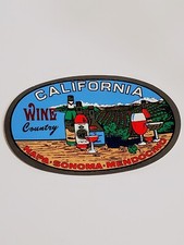Vtg 1985 CALIFORNIA Wine Country Napa Sonoma Mendocino Foil Decal Sticker USA picture