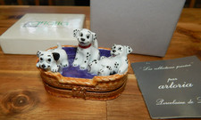 Disney Artoria Limoges 101 Dalmatians 3 in a Basket Trinket Box LE 225/1500 picture