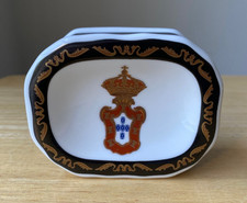 OFICINA REAL Queen Maria I Coat of Arms Salt Cellar - Portugal - EUC picture