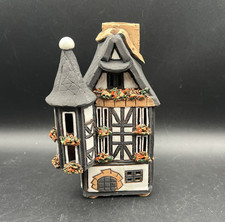 Maribor Kunstgewerbe Lithuanian Clay Cottage Incense Burner Tea Light picture