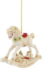 Lenox China VINTAGE ROCKING HORSE 2024 Baby's First Christmas Ornament N/O picture