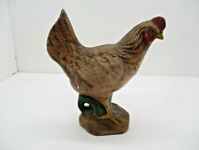 Vintage Pottery Rooster Hen Chicken Figurine picture