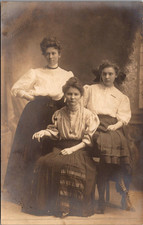 The Three Grace In Edwardian Blouses Vintage Postcard TP15-28 picture
