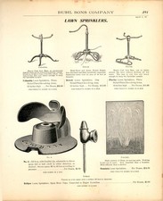 1907 PAPER AD Vintage antique lawn sprinkler Columbus Detroit Pluvius Fountain picture