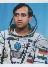 5x7 Original Autographed Photo of Indian Cosmonaut Rakesh Sharma picture