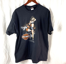 Harley Davidson T-Shirt Low Country Charleston 2011 XL Rare Woman on Motorcycle picture