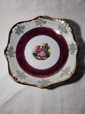 Vintage Japanese Handpainted Dish Oriental Display Bowl 7