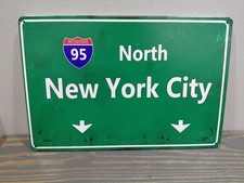 95 North  New York City  12 x 8 inch Metal Sign picture