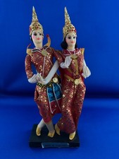 Vintage Thai Traditional Handmade Dancer Doll Figurines picture