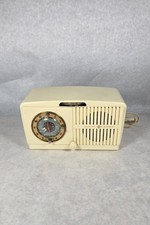 1951 General Electric Model 517F Tube Radio Ivory Cabinet AM Alarm Clock WORKS  picture