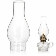 Oil Lamp Chimney Glass Shade for Kerosene Vintage Style Clear Lamp Glass Shad... picture