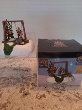 Lemax 2004 Carole Towne Christmas Village Animated Swingset  Time #44192 picture