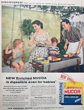 Vintage 1954 NUCOA Margarine Print Ad: Newly Enriched Digestible Even For Babies picture