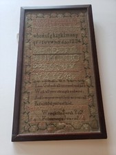 Antique Irish Embroidery sampler. 1838 Whrought by Sarah Young. picture