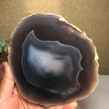 155mm Natural agate Slab/Slice quartz crystal pictographic specimen 439g A2076 picture
