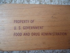 Vintage U.S. F.D.A. Food and Drug US Inspector Wooden Box Opening Sorting Tool picture