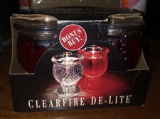 Vintage 2 Pack Clearfire De-Lite Clear, Perfumed Candles, NIB picture