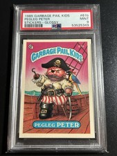 1985 Topps Garbage Pail Kids Series 2 OS2 61b Pegleg Peter GLOSSY PSA 9 MINT GPK picture