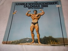 Vintage Arnold Schwarzenegger Wall Calendar Brown & Bigelow Bodybuilding Fitness picture