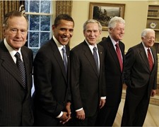 New 8x10 Photo: Past, Present and Future Presidents Meet at White House, 2009 picture