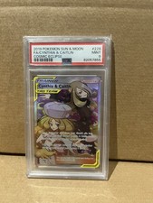 Pokemon Card Cynthia & Caitlin Tag Team 228/236 Full Art Cosmic Eclipse Psa 9 picture
