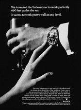 Rolex Submariner Watch REPRINT vintage classic ad 11x15 Poster Luxury wall art picture