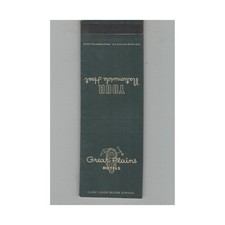 Matchbook Cover Great Plains Hotels Crookston MN picture