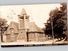 c1918 M. E. Church Newton Illinois IL RPPC Real Photo Jasper County Postcard picture
