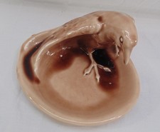 VTG 1940's Rookwood Raven Bird Rook Tray Ashtray 1139 Art Pottery Wine Madder picture