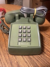 Vintage 1978 Western Electric 2500DM Touch-Tone Desk Phone Moss Avocado Green picture
