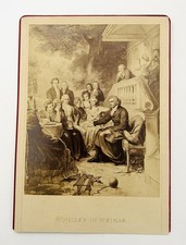 c1870’s Albumen Print Cabinet Card Titled “Schiller at Weimar” by Lindenschmit picture