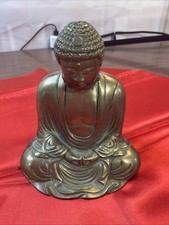 Vintage Japanese Amida Buddha Bronze Statue Kamakura Daibutsu Meditating 5.5