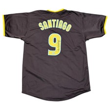Benito Santiago Autographed San Diego (Brown #9) Custom Stitched Jersey - JSA picture