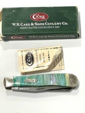Case USA 3254 SS Case XX 2 Blades pocket knife rare green marbled swirl MIB picture