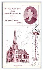 St Paul's Church Proposed Plan Chicago Illinois IL 1911 DB Postcard P24 picture