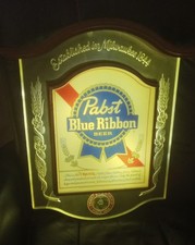 Vintage 1981 Pabst Blue Ribbon Beer Lighted Bar Sign 22