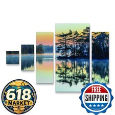 Trademark Fine Art 'Before People Wake' Multi Panel Set Right Heavy Diamond picture