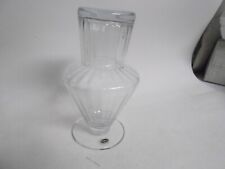 Neiman Marcus Optic Glass Crystal Bedside Water Carafe w/ Glass Made In Romania picture
