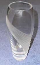 Vintage Lenox Windswept Crystal Cut And Frosted Swirl Bud Vase 7