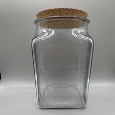 Vintage Isaac J Collins No 24 Glass General Store Counter Jar Patented 1905 USA picture